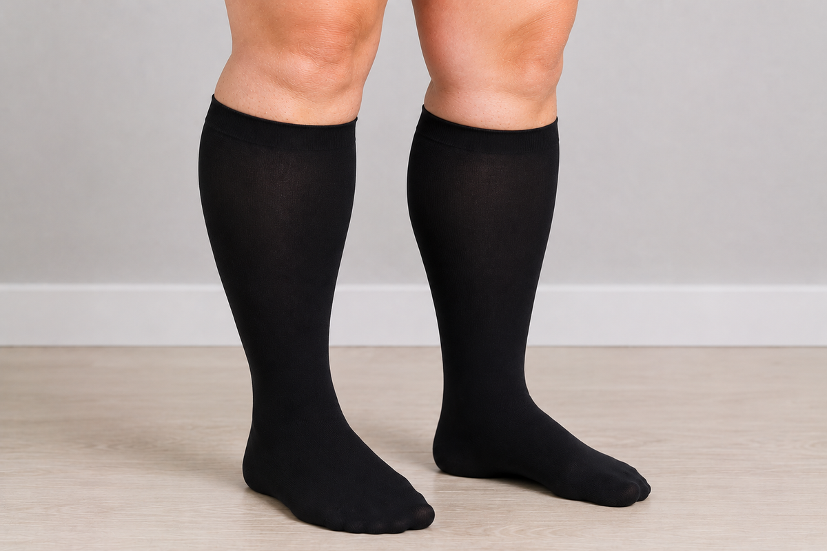 Bas de compression graduée bambou mollet large – 15-20 mmHg | Velori